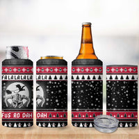 Fa La La La Snowman Tree Xmas Christmas 4 in 1 Can Cooler Tumbler Xmas Holiday Patterns - Wonder Print Shop