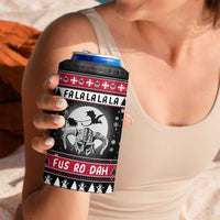 Fa La La La Snowman Tree Xmas Christmas 4 in 1 Can Cooler Tumbler Xmas Holiday Patterns - Wonder Print Shop