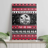 Fa La La La Snowman Tree Xmas Christmas Canvas Wall Art Xmas Holiday Patterns - Wonder Print Shop