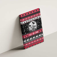 Fa La La La Snowman Tree Xmas Christmas Canvas Wall Art Xmas Holiday Patterns - Wonder Print Shop