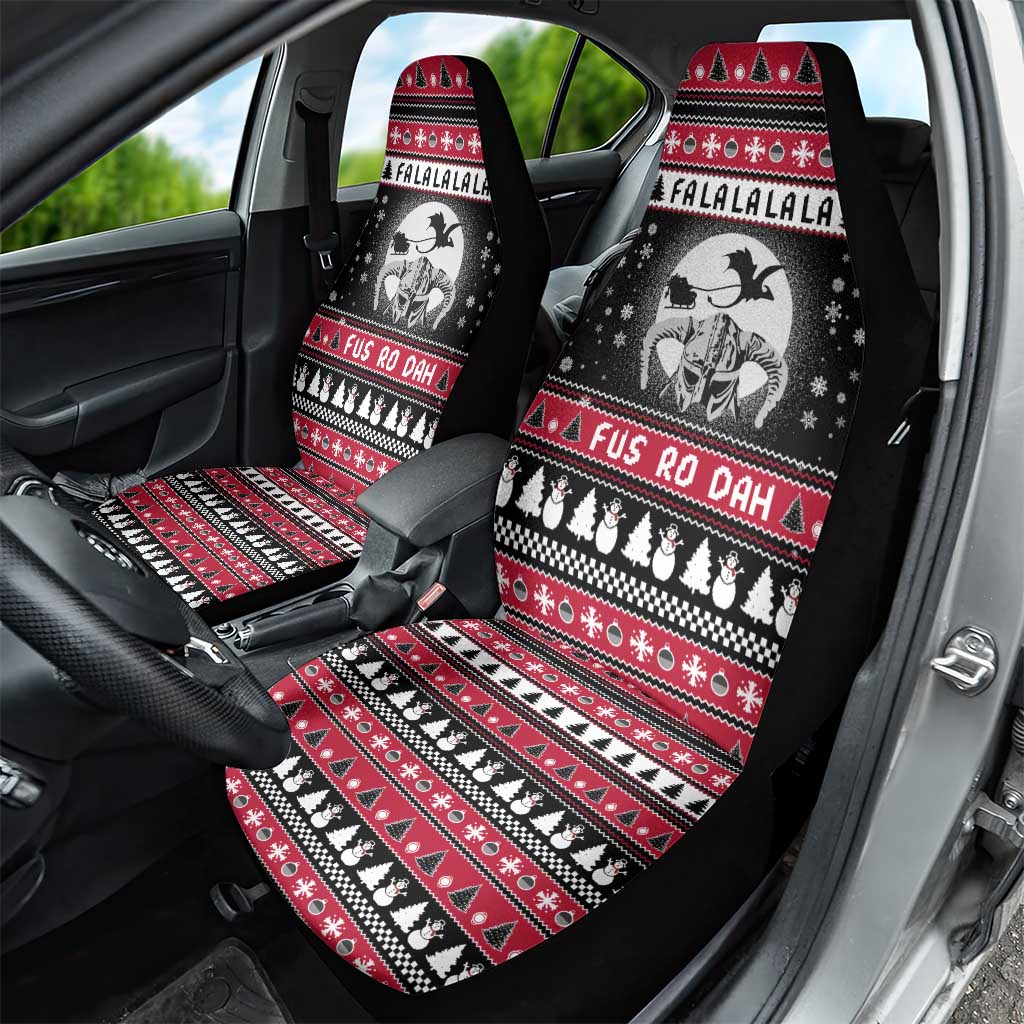 Fa La La La Snowman Tree Xmas Christmas Car Seat Cover Xmas Holiday Patterns - Wonder Print Shop