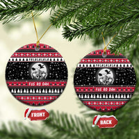 Fa La La La Snowman Tree Xmas Christmas Ceramic Ornament Xmas Holiday Patterns - Wonder Print Shop