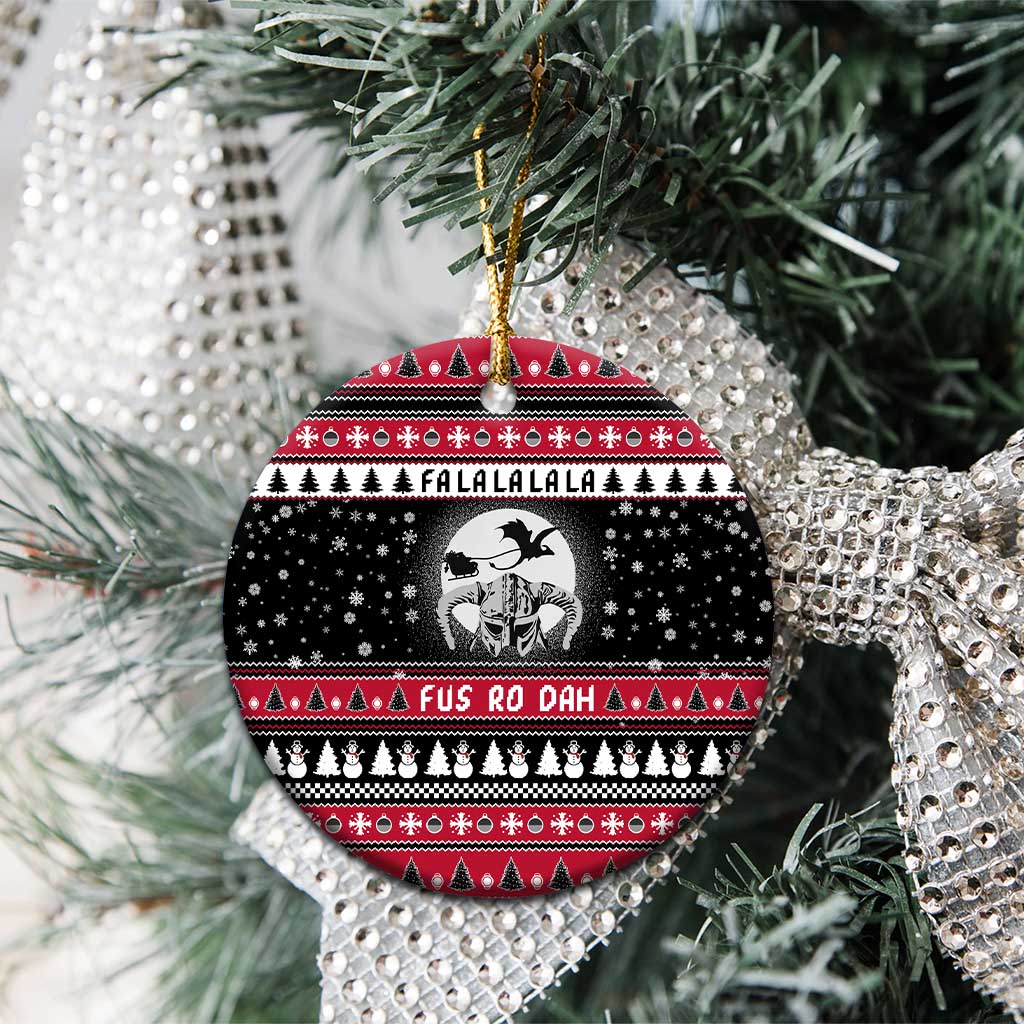 Fa La La La Snowman Tree Xmas Christmas Ceramic Ornament Xmas Holiday Patterns - Wonder Print Shop