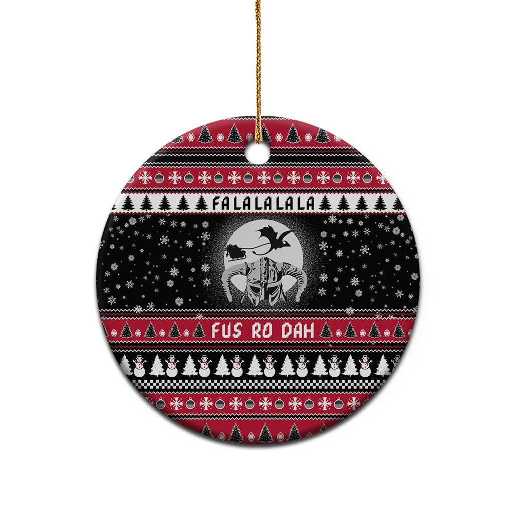 Fa La La La Snowman Tree Xmas Christmas Ceramic Ornament Xmas Holiday Patterns - Wonder Print Shop