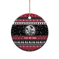 Fa La La La Snowman Tree Xmas Christmas Ceramic Ornament Xmas Holiday Patterns - Wonder Print Shop