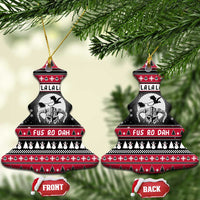 Fa La La La Snowman Tree Xmas Christmas Ceramic Ornament Xmas Holiday Patterns - Wonder Print Shop