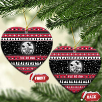 Fa La La La Snowman Tree Xmas Christmas Ceramic Ornament Xmas Holiday Patterns - Wonder Print Shop