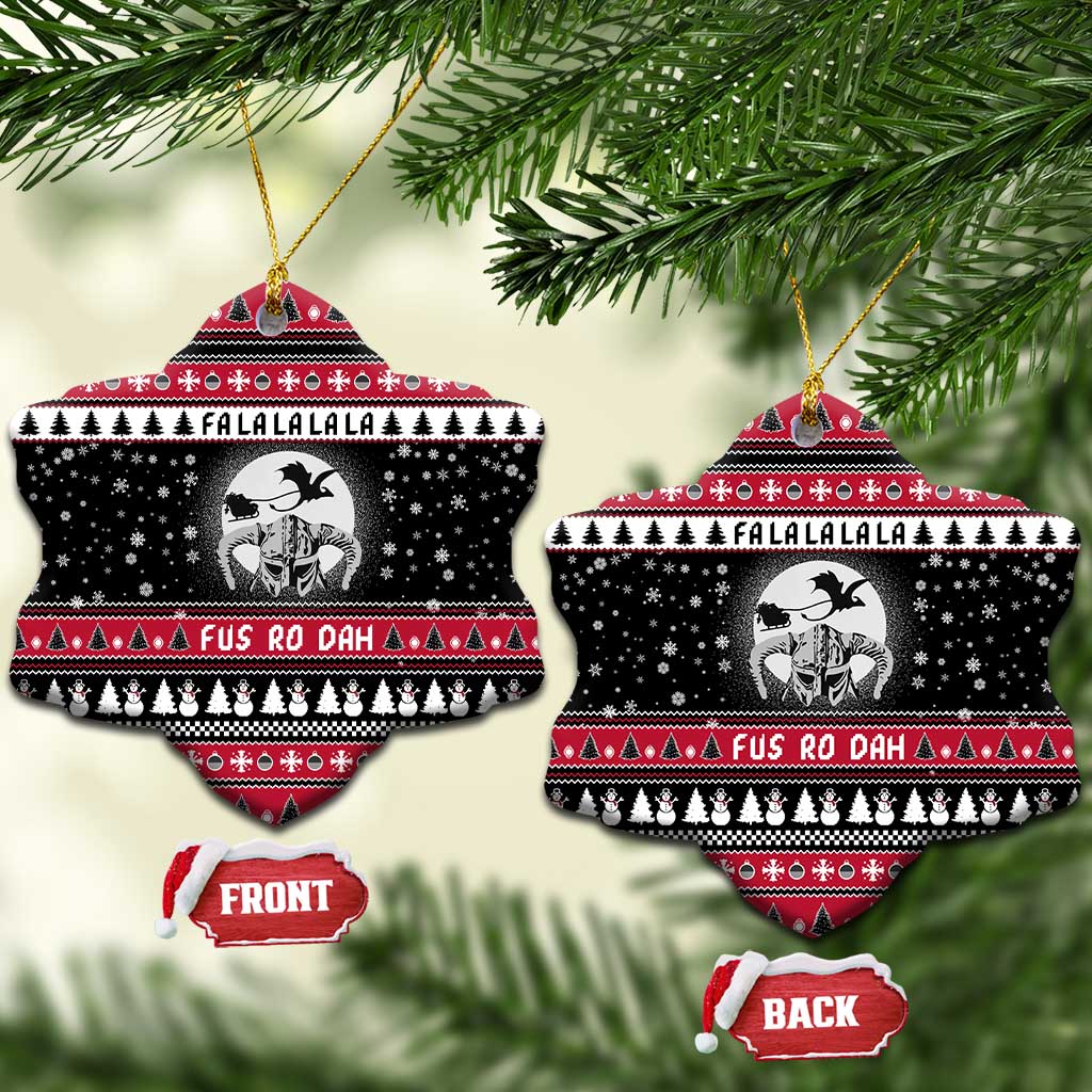Fa La La La Snowman Tree Xmas Christmas Ceramic Ornament Xmas Holiday Patterns - Wonder Print Shop