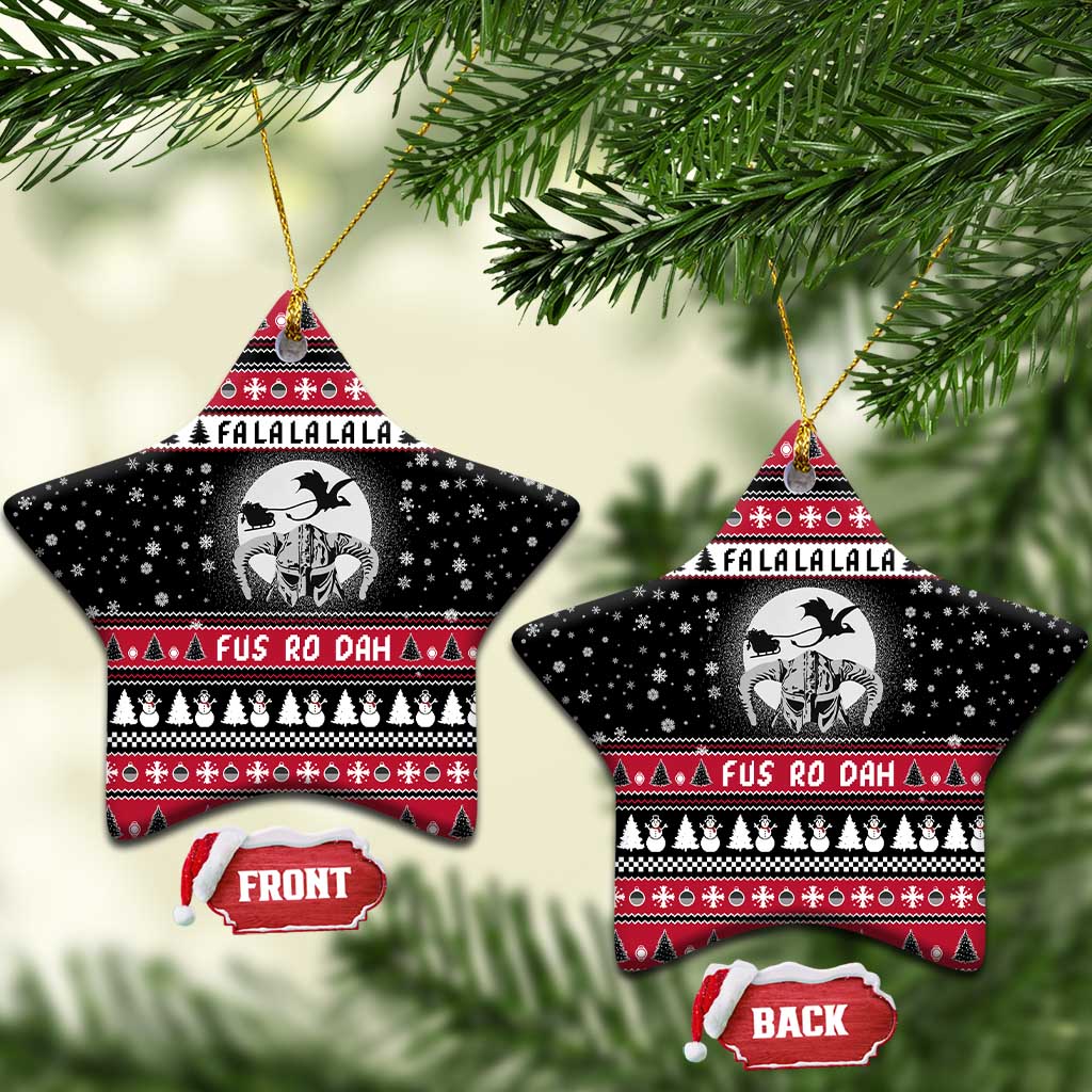 Fa La La La Snowman Tree Xmas Christmas Ceramic Ornament Xmas Holiday Patterns - Wonder Print Shop