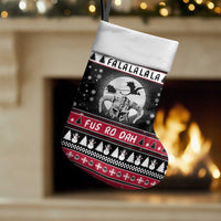 Fa La La La Snowman Tree Xmas Christmas Stocking Xmas Holiday Patterns - Wonder Print Shop