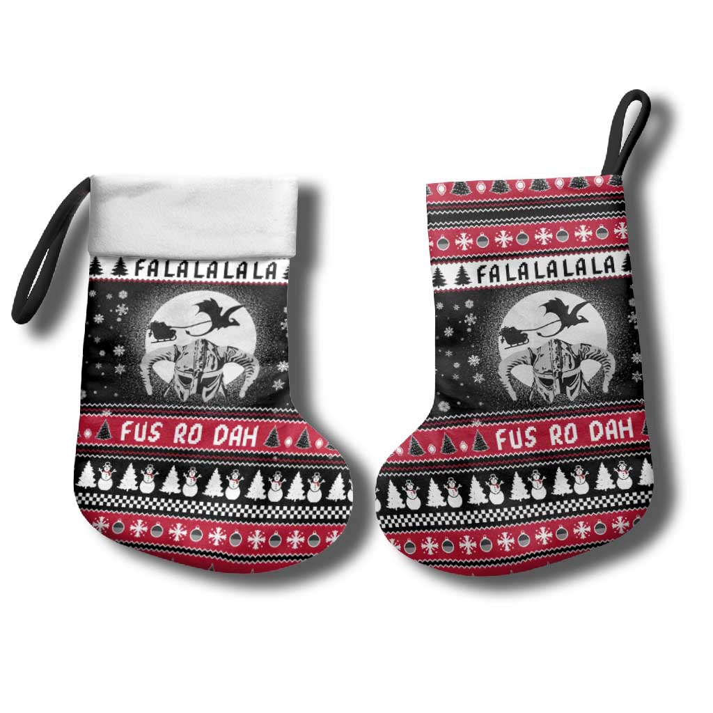 Fa La La La Snowman Tree Xmas Christmas Stocking Xmas Holiday Patterns - Wonder Print Shop