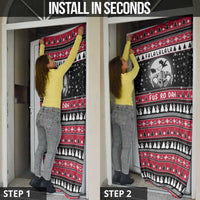 Fa La La La Snowman Tree Xmas Christmas Door Cover Xmas Holiday Patterns - Wonder Print Shop