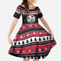 Fa La La La Snowman Tree Xmas Christmas Family Matching Long Sleeve Bodycon Dress and Hawaiian Shirt Xmas Holiday Patterns - Wonder Print Shop