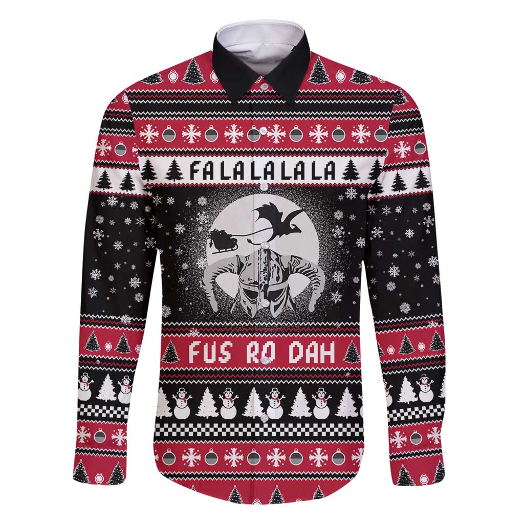 Fa La La La Snowman Tree Xmas Christmas Family Matching Long Sleeve Bodycon Dress and Hawaiian Shirt Xmas Holiday Patterns - Wonder Print Shop