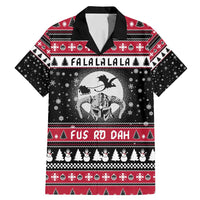 Fa La La La Snowman Tree Xmas Christmas Family Matching Mermaid Dress and Hawaiian Shirt Xmas Holiday Patterns - Wonder Print Shop