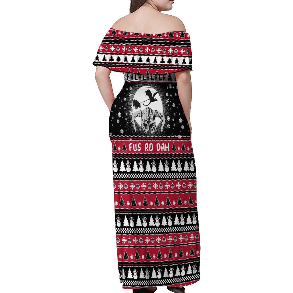 Fa La La La Snowman Tree Xmas Christmas Family Matching Off Shoulder Maxi Dress and Hawaiian Shirt Xmas Holiday Patterns - Wonder Print Shop