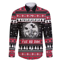 Fa La La La Snowman Tree Xmas Christmas Family Matching Summer Maxi Dress and Hawaiian Shirt Xmas Holiday Patterns - Wonder Print Shop