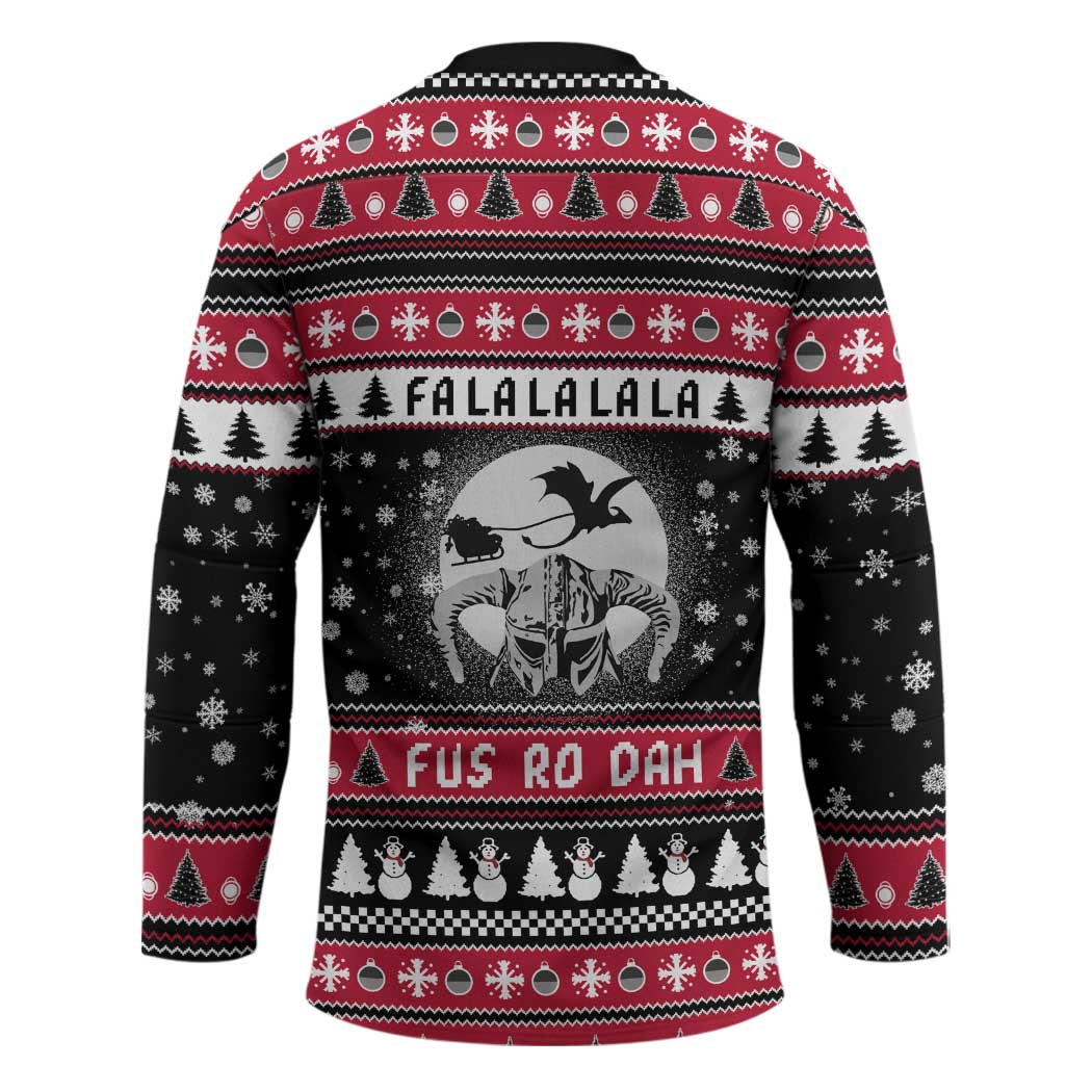 Fa La La La Snowman Tree Xmas Christmas Hockey Jersey Xmas Holiday Patterns - Wonder Print Shop