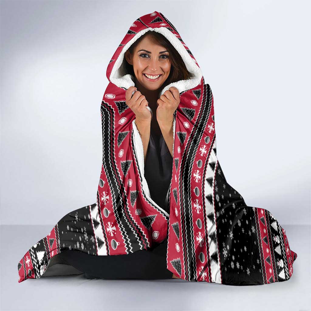 Fa La La La Snowman Tree Xmas Christmas Hooded Blanket Xmas Holiday Patterns - Wonder Print Shop