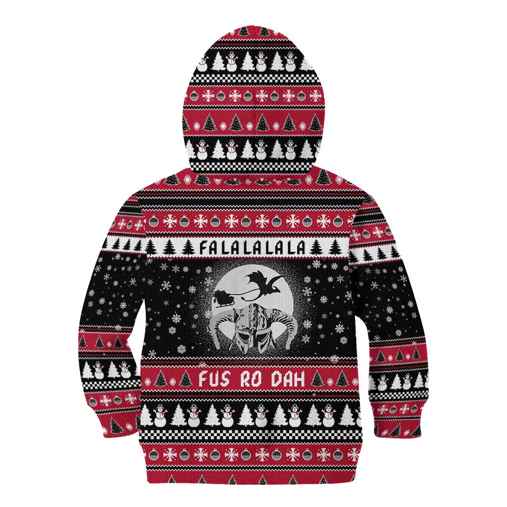 Fa La La La Snowman Tree Xmas Christmas Kid Hoodie Xmas Holiday Patterns - Wonder Print Shop