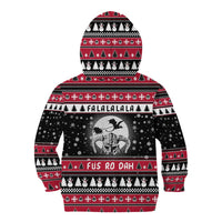 Fa La La La Snowman Tree Xmas Christmas Kid Hoodie Xmas Holiday Patterns - Wonder Print Shop