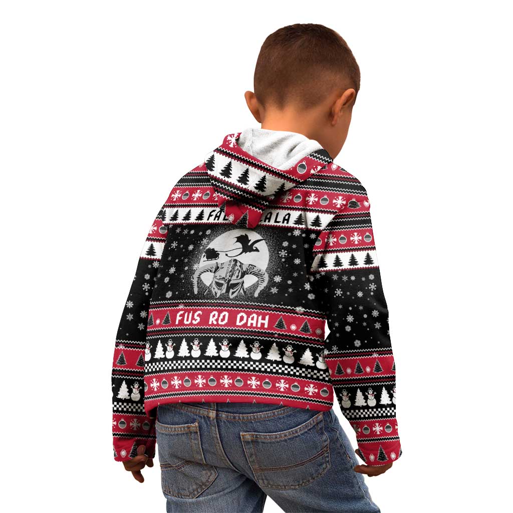 Fa La La La Snowman Tree Xmas Christmas Kid Hoodie Xmas Holiday Patterns - Wonder Print Shop