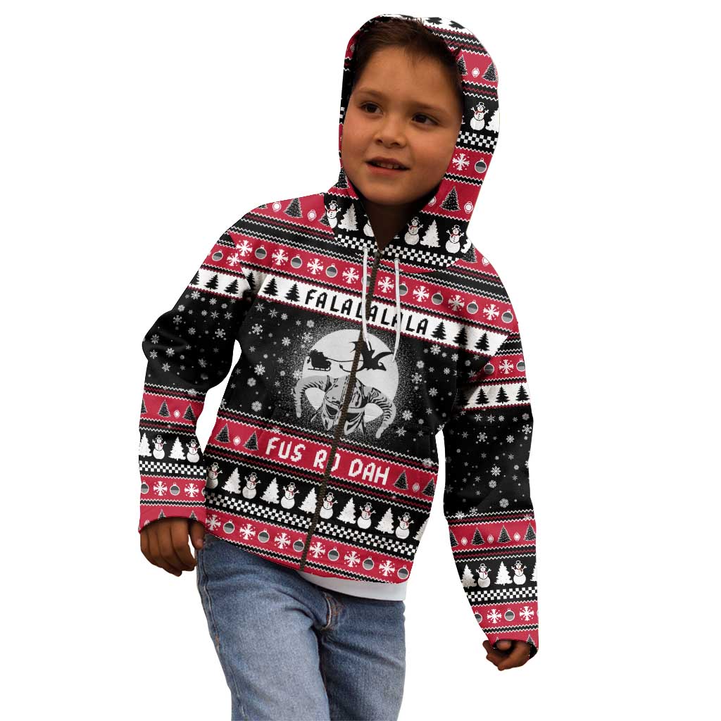 Fa La La La Snowman Tree Xmas Christmas Kid Hoodie Xmas Holiday Patterns - Wonder Print Shop