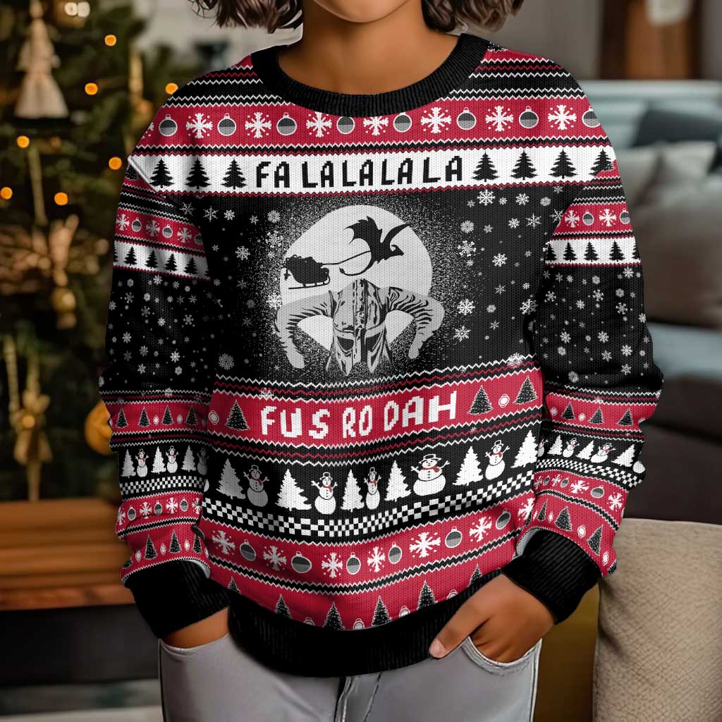 Fa La La La Snowman Tree Xmas Christmas Kid Ugly Christmas Sweater Xmas Holiday Patterns - Wonder Print Shop