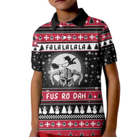 Fa La La La Snowman Tree Xmas Christmas Kid Polo Shirt Xmas Holiday Patterns - Wonder Print Shop