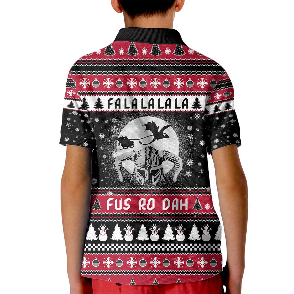 Fa La La La Snowman Tree Xmas Christmas Kid Polo Shirt Xmas Holiday Patterns - Wonder Print Shop