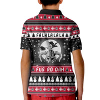 Fa La La La Snowman Tree Xmas Christmas Kid Polo Shirt Xmas Holiday Patterns - Wonder Print Shop