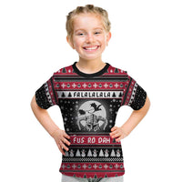 Fa La La La Snowman Tree Xmas Christmas Kid T Shirt Xmas Holiday Patterns - Wonder Print Shop