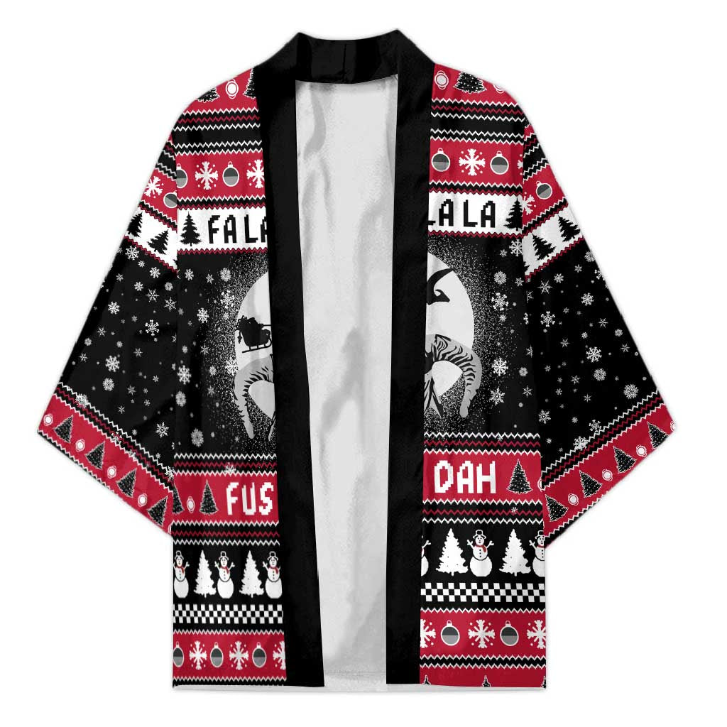 Fa La La La Snowman Tree Xmas Christmas Kimono Xmas Holiday Patterns - Wonder Print Shop