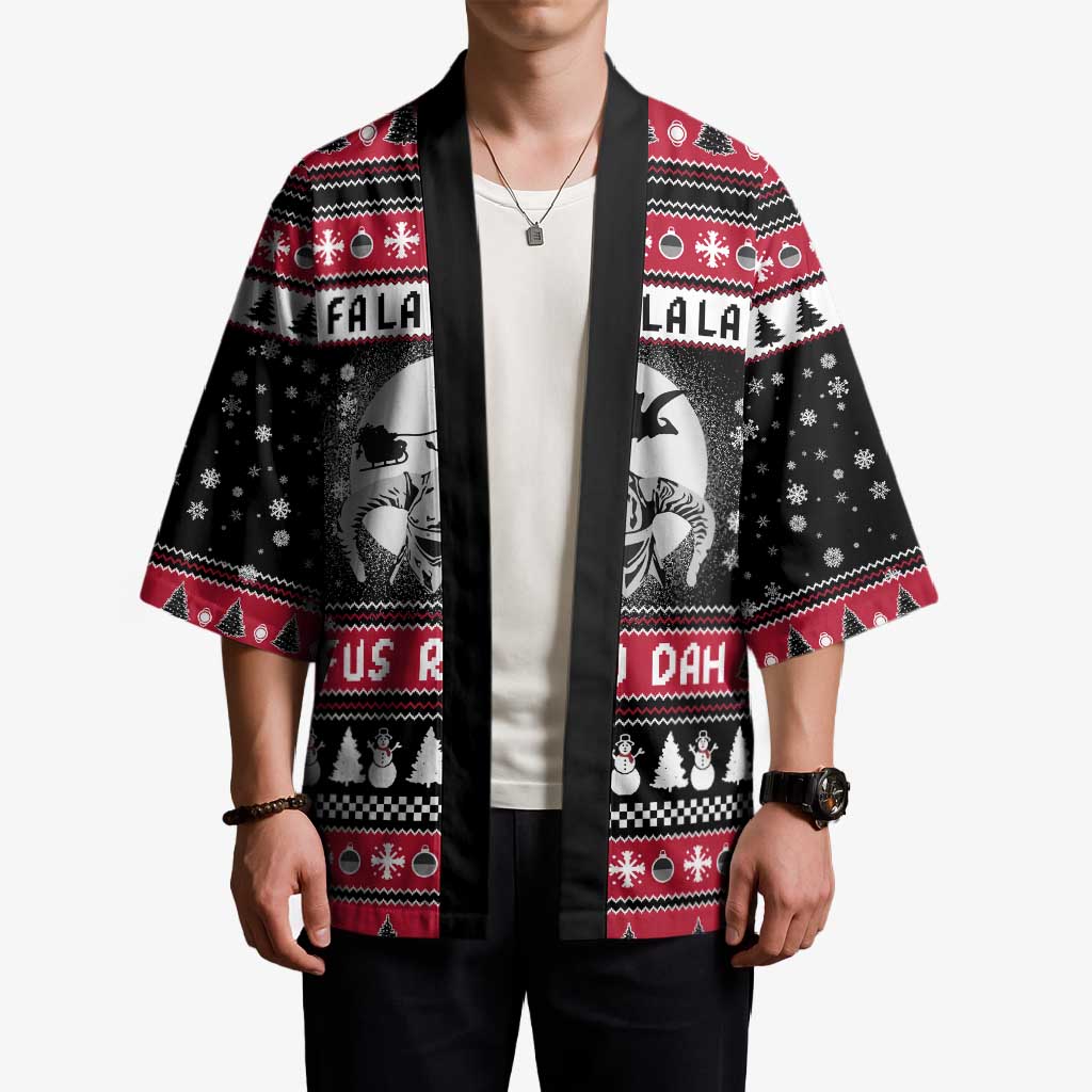 Fa La La La Snowman Tree Xmas Christmas Kimono Xmas Holiday Patterns - Wonder Print Shop