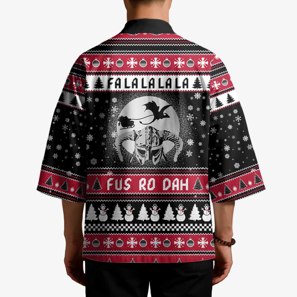 Fa La La La Snowman Tree Xmas Christmas Kimono Xmas Holiday Patterns - Wonder Print Shop