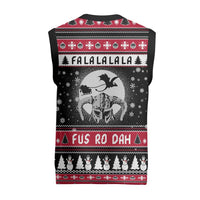 Fa La La La Snowman Tree Xmas Christmas Knitted V-Neck Vest Xmas Holiday Patterns - Wonder Print Shop