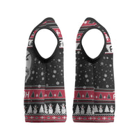 Fa La La La Snowman Tree Xmas Christmas Knitted V-Neck Vest Xmas Holiday Patterns - Wonder Print Shop