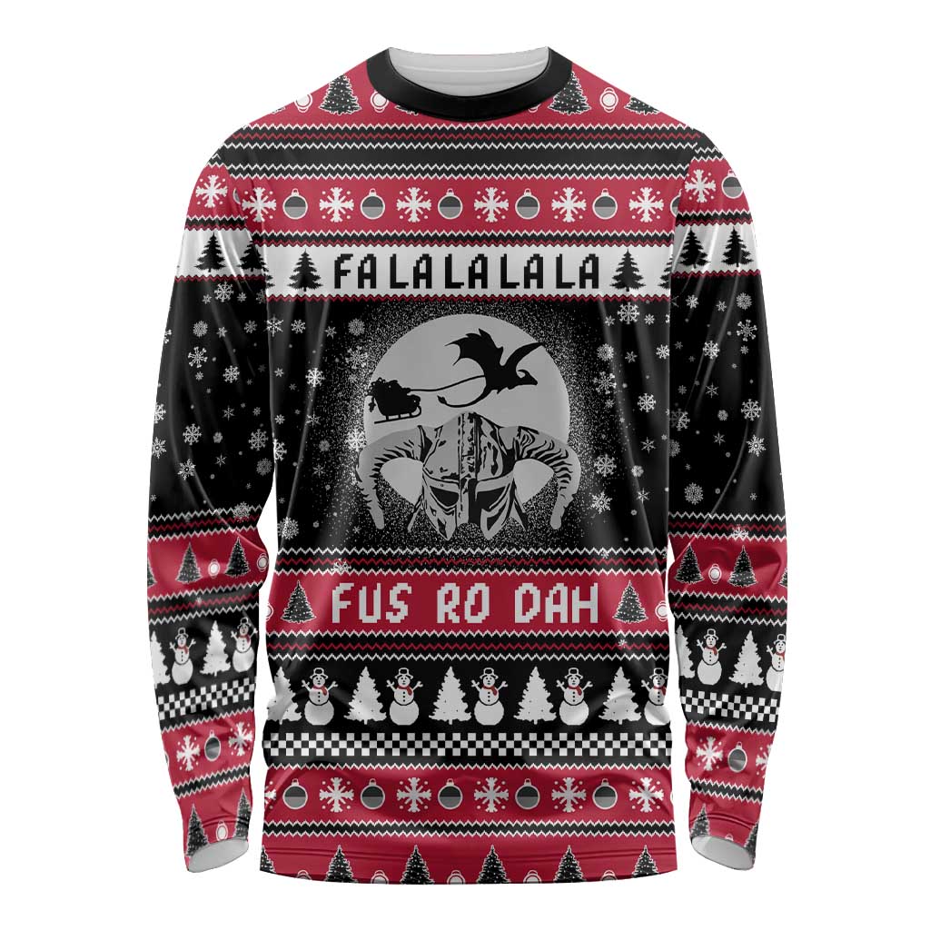 Fa La La La Snowman Tree Xmas Christmas Long Sleeve Shirt Xmas Holiday Patterns - Wonder Print Shop