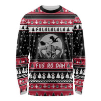 Fa La La La Snowman Tree Xmas Christmas Long Sleeve Shirt Xmas Holiday Patterns - Wonder Print Shop