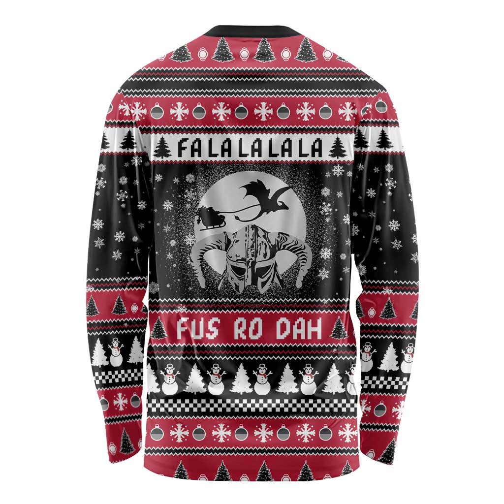 Fa La La La Snowman Tree Xmas Christmas Long Sleeve Shirt Xmas Holiday Patterns - Wonder Print Shop