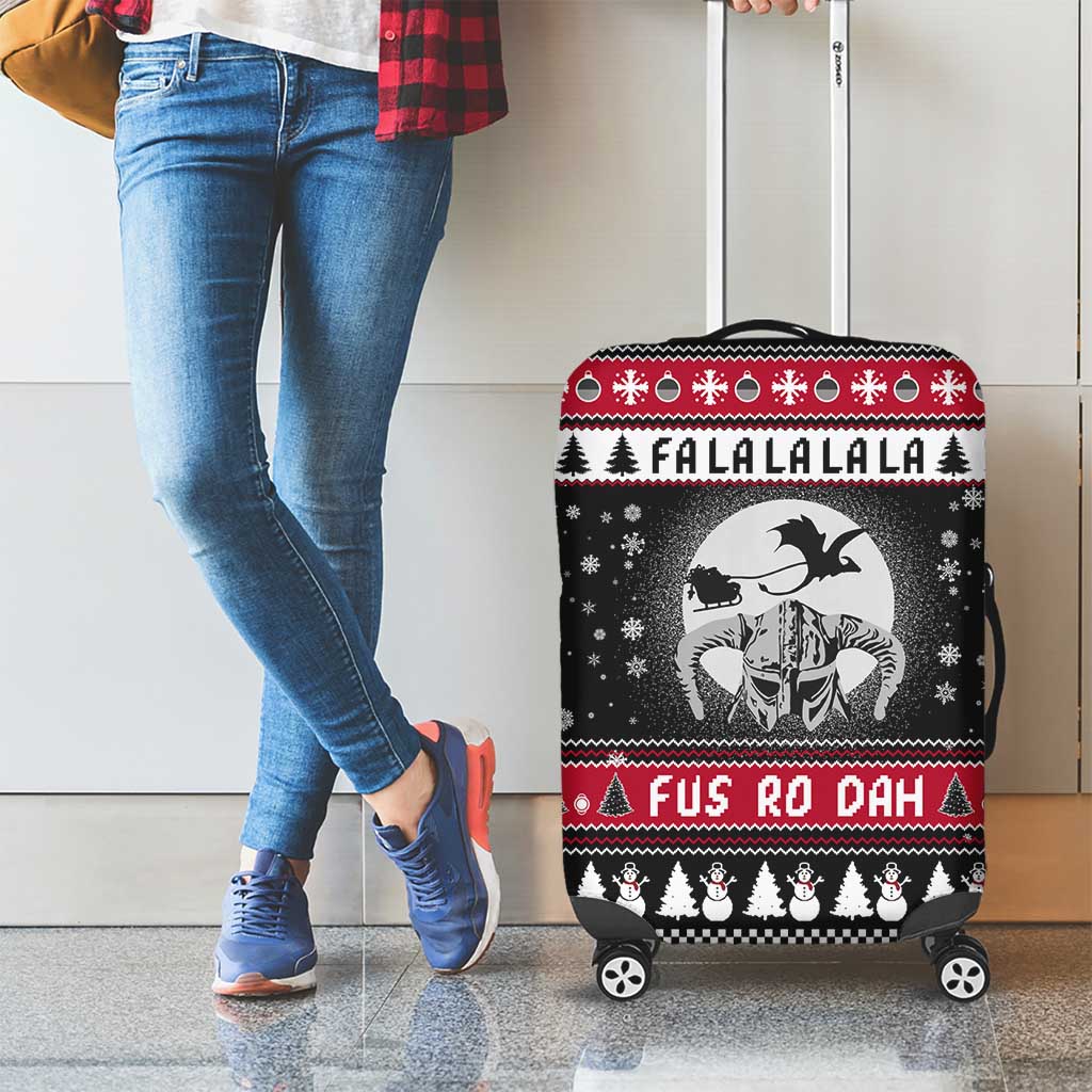 Fa La La La Snowman Tree Xmas Christmas Luggage Cover Xmas Holiday Patterns - Wonder Print Shop