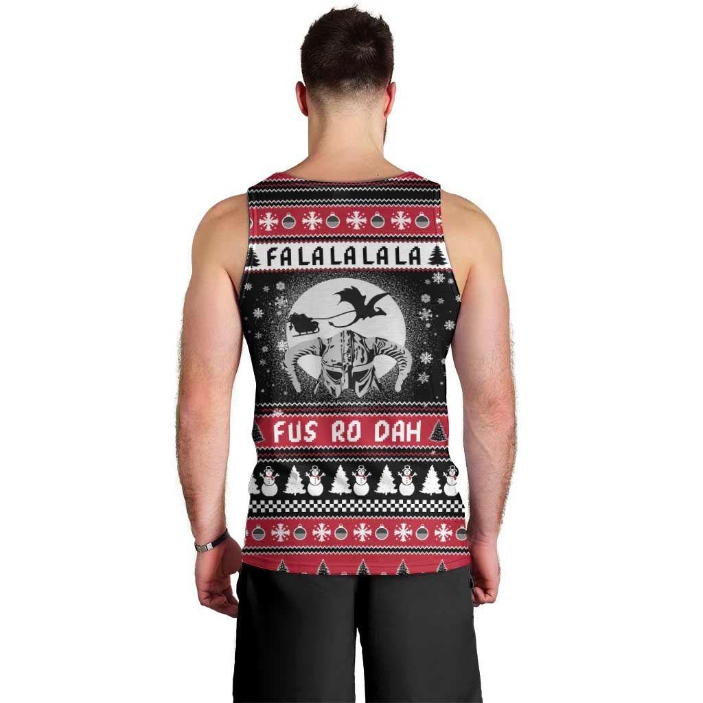 Fa La La La Snowman Tree Xmas Christmas Men Tank Top Xmas Holiday Patterns - Wonder Print Shop