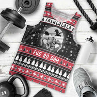 Fa La La La Snowman Tree Xmas Christmas Men Tank Top Xmas Holiday Patterns - Wonder Print Shop