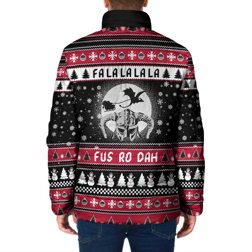 Fa La La La Snowman Tree Xmas Christmas Padded Jacket Xmas Holiday Patterns - Wonder Print Shop