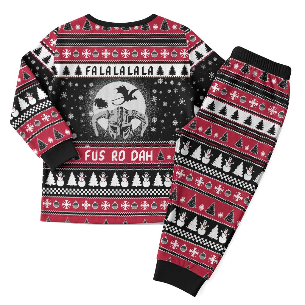 Fa La La La Snowman Tree Xmas Christmas Pajama Set Xmas Holiday Patterns - Wonder Print Shop