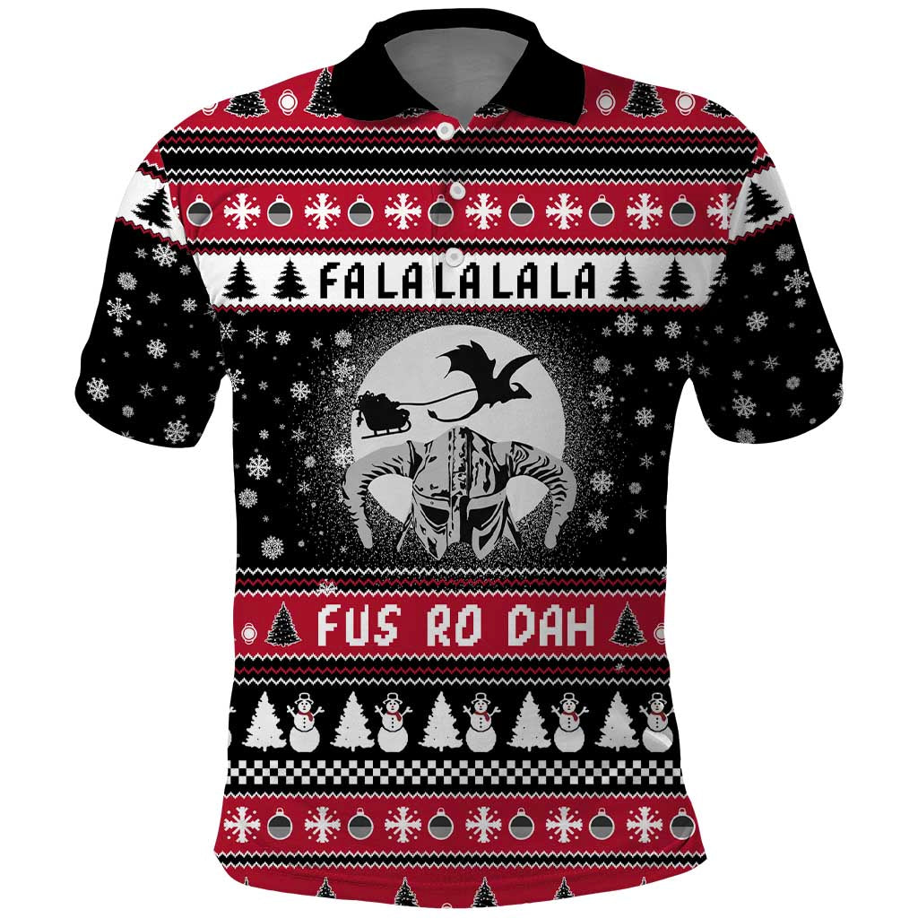 Fa La La La Snowman Tree Xmas Christmas Polo Shirt Xmas Holiday Patterns - Wonder Print Shop