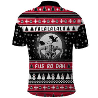 Fa La La La Snowman Tree Xmas Christmas Polo Shirt Xmas Holiday Patterns - Wonder Print Shop
