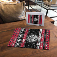 Fa La La La Snowman Tree Xmas Christmas Puzzle Xmas Holiday Patterns - Wonder Print Shop