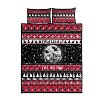 Fa La La La Snowman Tree Xmas Christmas Quilt Bed Set Xmas Holiday Patterns - Wonder Print Shop