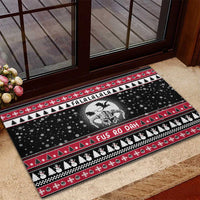 Fa La La La Snowman Tree Xmas Christmas Rubber Doormat Xmas Holiday Patterns - Wonder Print Shop